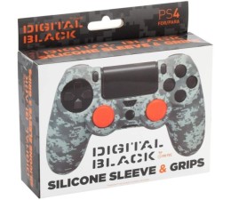 Funda FRTEC Silicona + Grips para Mando Dualshock PS4 - Camo Digital Black FT0023