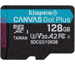Memoria MicroSD Kingston Canvas Go Plus 128GB 170R U3 V30 170MB/s