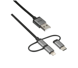 Cable de Carga y Sincronizacion Trust 3 en 1 MicroUSB / Lightning / USB-C 22693