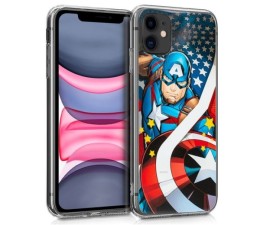 Funda Cool IPhone 11 - MARVEL CAPITAN AMERICA - Licencia Oficial