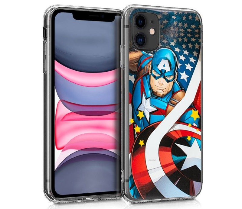 Funda Cool IPhone 11 - MARVEL CAPITAN AMERICA - Licencia Oficial