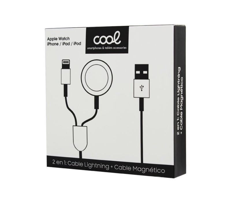 Cable Cool USB Magnético Apple Watch + Cable Lightning iPhone / iPad 2 en 1