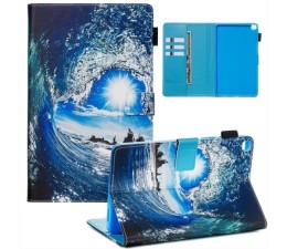 Funda Piel Diseño Mar color Azul Samsung Tab 8" T290
