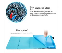 Funda Samsung Tab 8" T290 Piel Diseño Mar Azul