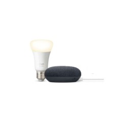 Altavoz Inteligente Google Nest Mini Kit Altavoz + Bombilla Philips - Carbon