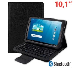 Funda con Teclado BT Cool para Tablet Samsung T580 / T585 10,1" Polipiel Negro