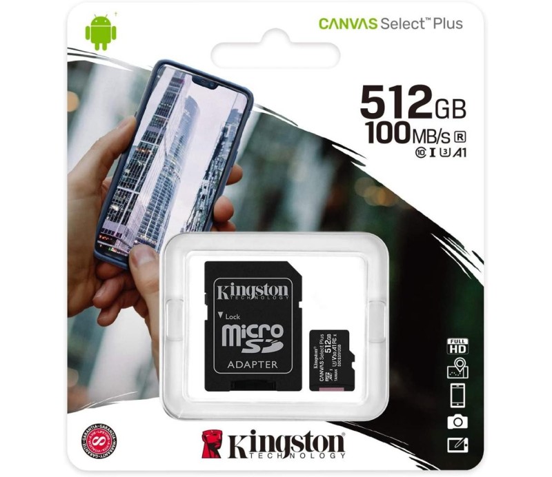 Memoria MicroSD Kingston Canvas Select Plus 512GB