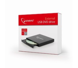 Lector Grabadora Gembird DVD-USB-02 C/DVD Externo Slim Negro
