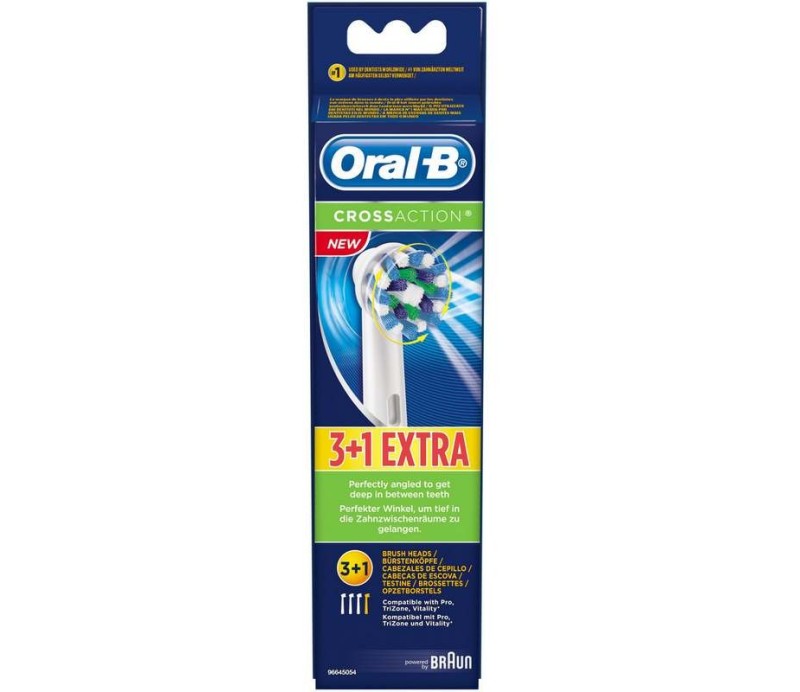 Recambio Cepillo Dental Braun Oral-B EB50-3+1 (4 recambios)