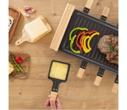 Raclette Cecotec Cheese&Grill 8200 Wood Black