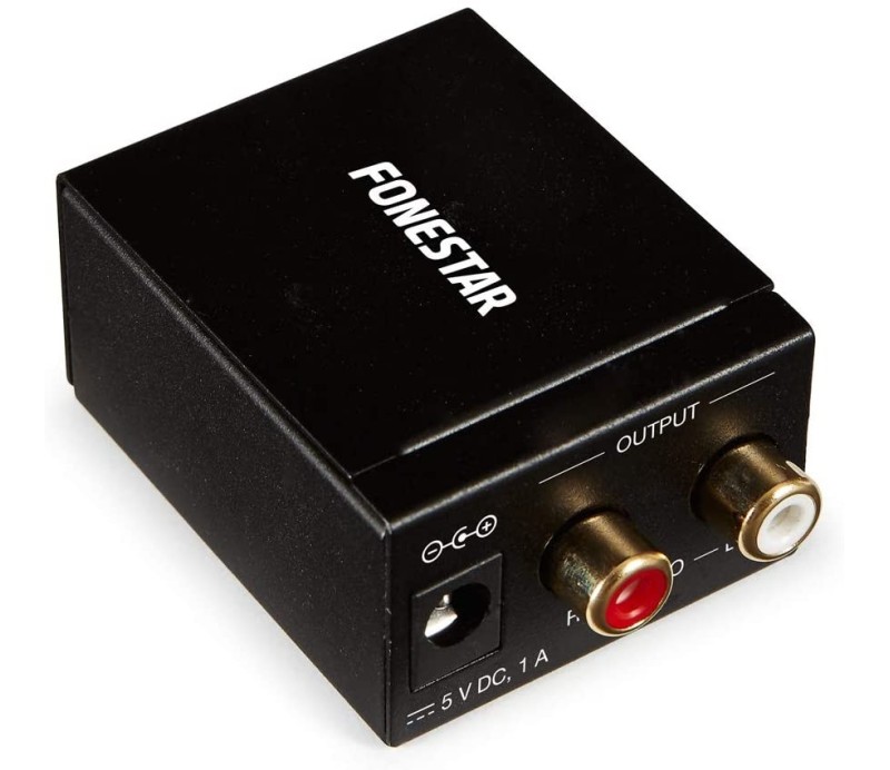Convertidor Audio Digital Optico a Analogico DAC Fonestar FO-37DA
