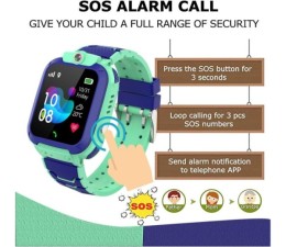 Reloj Inteligente Niño con Telefono y GPS PTHTECHUS - Verde