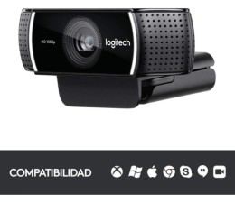 Webcam Logitech C922 Pro Stream Fulld HD 30FPS Tripode