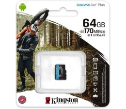 Memoria MicroSD Kingston Canvas Go Plus 64GB 170R U3 V30 170MB/s