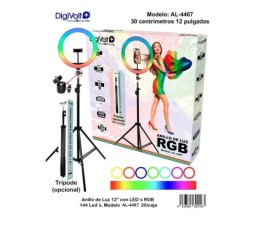 Anillo de Luz RGB AL-4467 con Trípode 2m