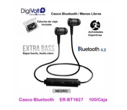 Auriculares Bluetooth Digivolt BT-1626-1627 - Negro/Plata