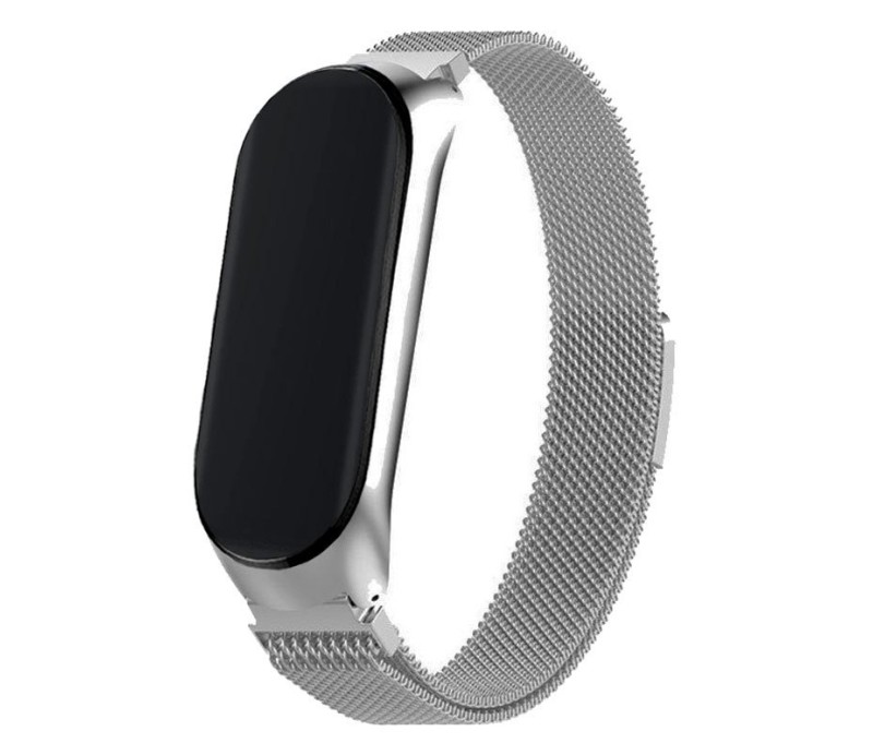 Correa Cool para Xiaomi Mi Band 5 / 6 / 7 - Metal Plata