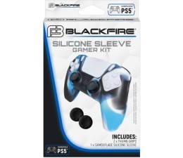Funda Ardistel Silicona + Grips para Mando PS5 Blackfire A3-29755 Gamer Kit - Azul/Blanco
