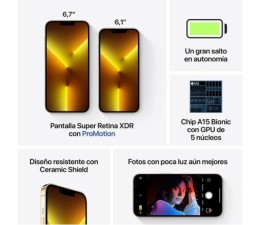 Smartphone Apple iPhone 13 Pro 1TB - Dorado (EXPOSICION)