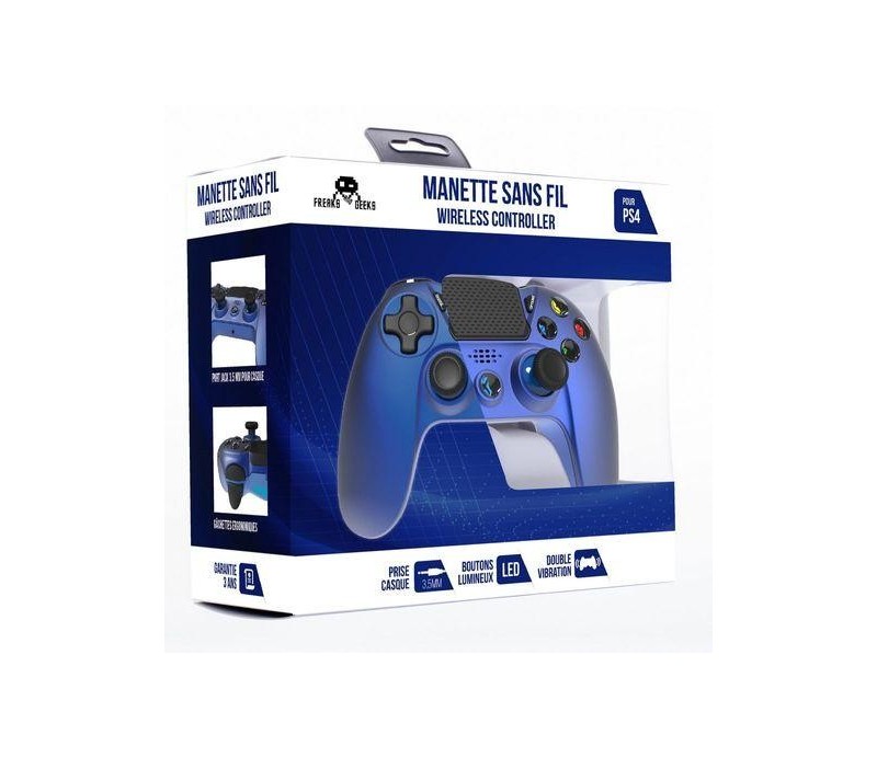 Mando PS4 Freaks & Geeks Bluetooth Inalambrico - Azul Metalico