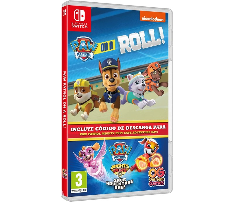 Juego Switch Patrulla Canina Paw Patrol: On a Roll! & Paw Patrol Mighty Pups: Save Adventure Bay