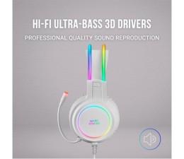 Auriculares MHRGBW CHROMA 360 Headphones + Mic - Ultra-Light - PC - Blanco