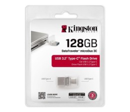 Pendrive Memoria USB-C 3.0 Kingston Microduo OTG DTDUO3C 128GB