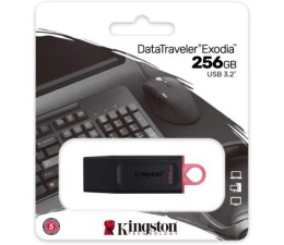 Pendrive Memoria USB 3.2 Kingston DataTraveler Exodia 256GB - Rosa