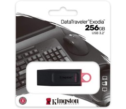 Pendrive Memoria USB 3.2 Kingston DataTraveler Exodia 256GB - Rosa DTX/256gb