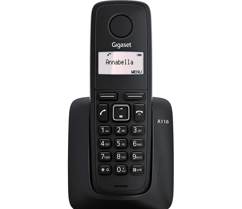 Telefono Inalambrico Dect Digital Gigaset A116 - Negro