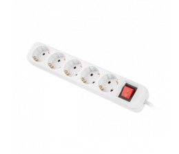 Regleta 5 Tomas Schucko con Protección 3m PS1-05F-0300-W - Blanca