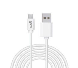 Cable COOL USB-A Compatible Tipo C (3m) Blanco 2.4A