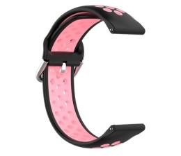 Correa Cool Universal 20mm para Amazfit Bip / GTS / Bip Lite / Huawei / Samsung / COOL Oslo Sport Goma Negro-Rosa