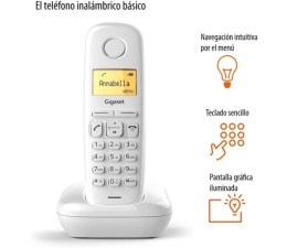 Telefono Fijo Gigaset Inalambrico A170 - Blanco