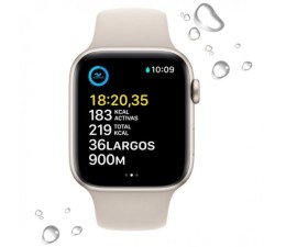 Smartwatch Apple Watch Serie SE 2022 GPS 44mm Starlight con correa Starlight Sport Band MNJX3TY/A