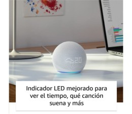Altavoz Inteligente Amazon Echo Dot 5º Generacion con reloj - Blanco