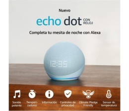 Echo Dot 5º Generación con reloj - Gris Azulado