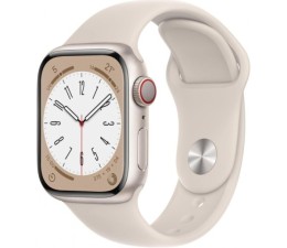 Smartwatch Apple Watch Series 8 41mm GPS + Celular MNHY3TY/A - Starlight Aluminio Correa Sport Starlight