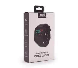 Smartwatch Cool Junior Silicona Negro (Salud, Deporte, Sueño, IP68, Juegos)