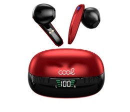 Auriculares Cool Stereo Bluetooth Dual Pod Earbuds Inalambricos TWS LCD Shadow - Rojo