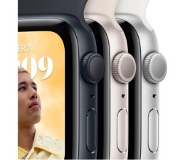 Smartwatch Apple Watch Serie SE 2022 GPS 44mm Midnight con correa Midnight Sport Band MNK03TY/A