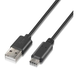 Cable USB (A) a USB (C) 2.0 2m Aisens A107-0052 - Negro