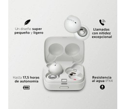 Auriculares Bluetooth TWS Sony WF-L900W.CE7 - Blanco