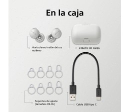 Auriculares Bluetooth TWS Sony WF-L900W.CE7 - Blanco