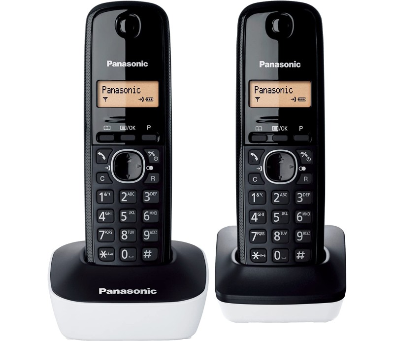 Telefono Inalámbrico Panasonic KX-TG1612SP1 Duo - Negro/Blanco