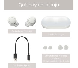 Auriculares Bluetooth TWS Sony WF-C500G.CE7 - Blanco
