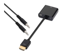 Adaptador Video HDMI M a SVGA + Audio Aisens A122-0126