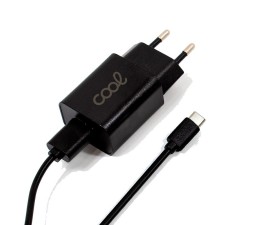 Cargador Cool USB Tipo C Universal 3A (Carga Rápida) Kit 2 en 1 - Negro