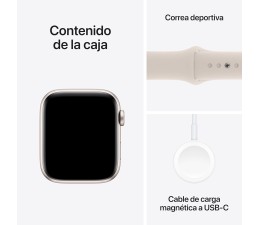 Smartwatch Apple Watch Serie SE GPS + Cell 44mm Starlight con correa Sport Band Starlight MRGX3QL/A