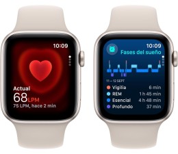 Smartwatch Apple Watch Serie SE GPS + Cell 44mm Starlight con correa Sport Band Starlight MRGX3QL/A
